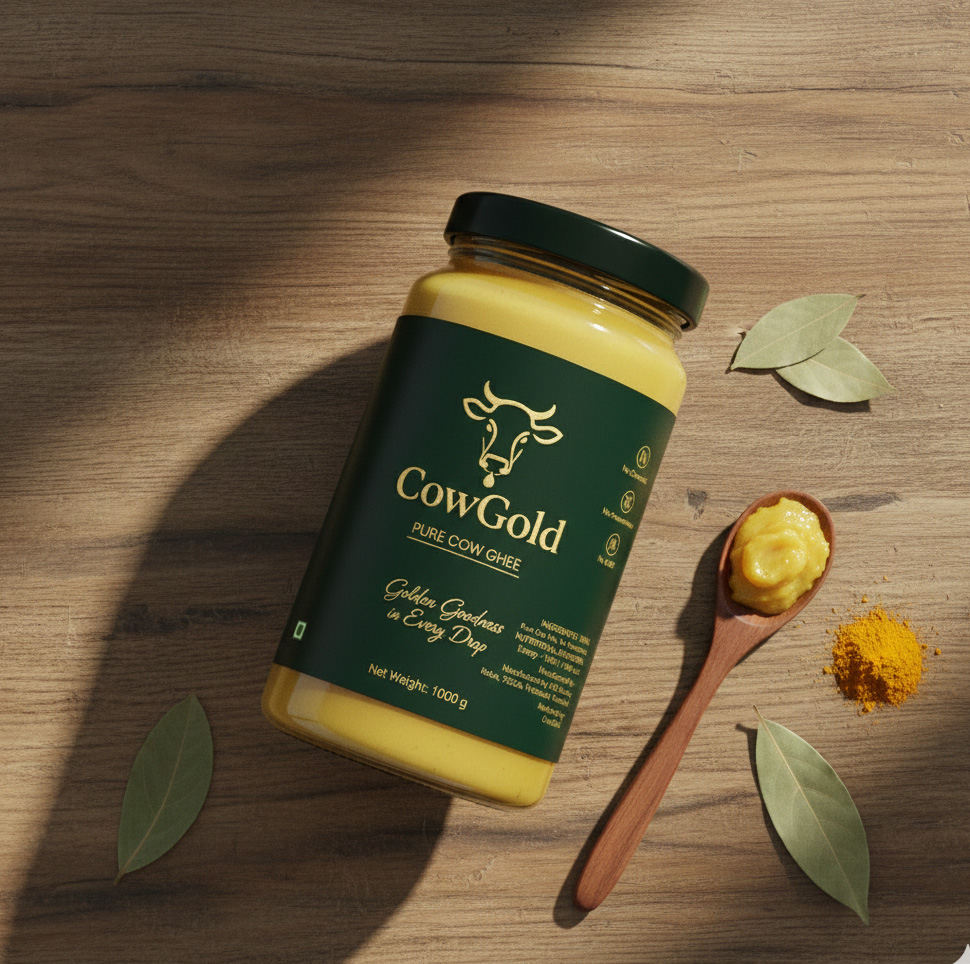 Home CowGold Pure Cow Ghee 1KG – 100% Natural & Premium Quality