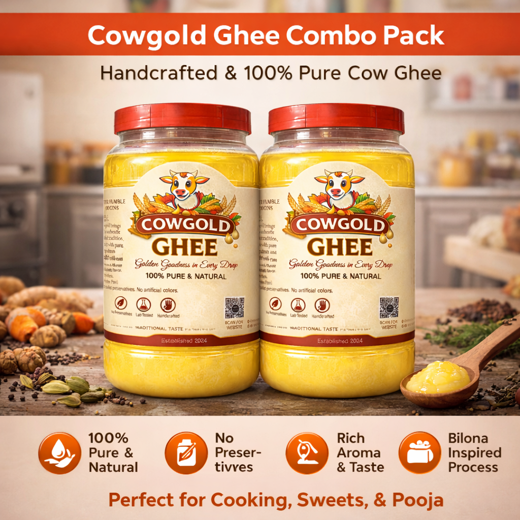 cowgold pure cow ghee 1kg – 100% natural & premium quality
