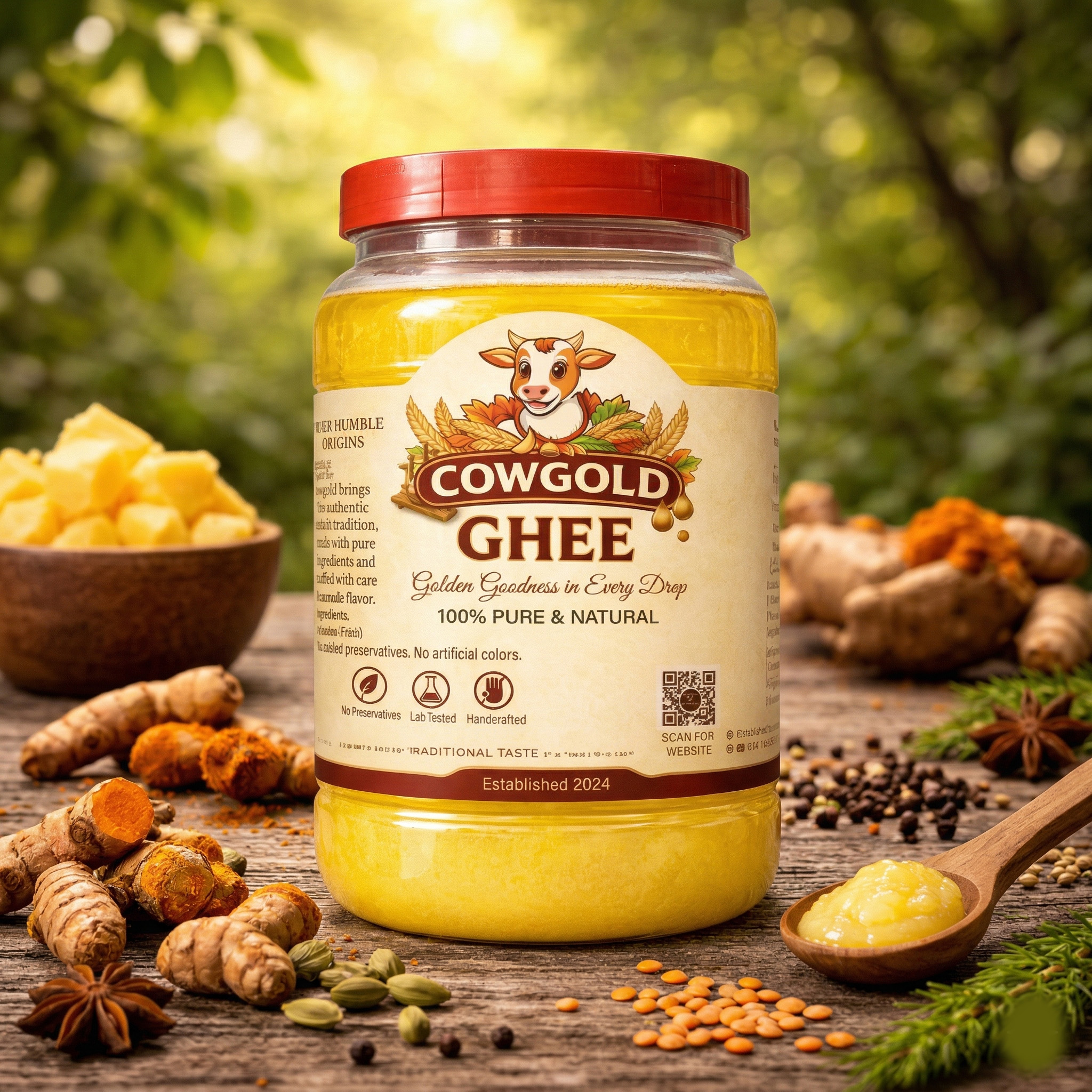 cowgold pure cow ghee 1kg – 100% natural & premium quality